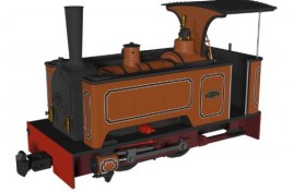 986005 Kerr Stuart Sirdar Lined Burnt Orange Livery  OO9 Scale